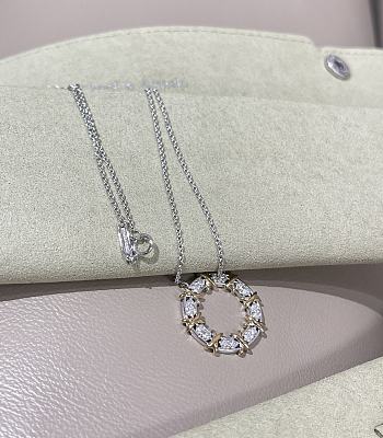 Tiffany Sixteen Stone Circle Pendant in Platinum & Yellow Gold with Diamonds