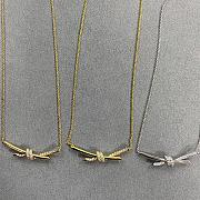 Tiffany Knot Pendant in Yellow/ Rose/ White Gold with Diamonds - 1