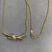 Tiffany Knot Pendant in Yellow/ Rose/ White Gold with Diamonds - 3