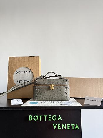 Bottega Veneta Bang Bang in Ostrich Cypress - 22x12.5x5cm