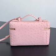 Bottega Veneta Bang Bang in Ostrich Rose - 22x12.5x5cm - 2