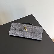 Bottega Veneta Andiamo Clutch Gray Suede - 31x13x3cm - 2