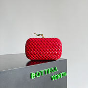 Bottega Veneta Knot Patent in Red (flower closure) - 19x11.5x5cm - 1