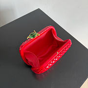 Bottega Veneta Knot Patent in Red (flower closure) - 19x11.5x5cm - 4