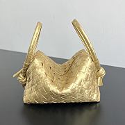 Bottega Veneta Loop Top Handle Lamina Satin Leather Gold - 19x12x9cm - 1