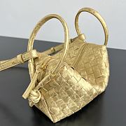 Bottega Veneta Loop Top Handle Lamina Satin Leather Gold - 19x12x9cm - 5