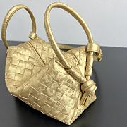 Bottega Veneta Loop Top Handle Lamina Satin Leather Gold - 19x12x9cm - 2