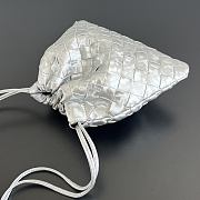 Bottega Veneta Small Dustbag Lamina Satin Leather Silver - 21x16.6x1cm - 4