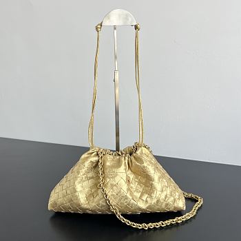 Bottega Veneta Dustbag Notte Lamina Satin Leather Gold - 33x19x8cm