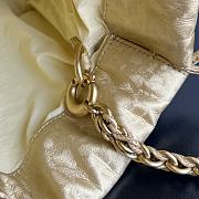 Bottega Veneta Dustbag Notte Lamina Satin Leather Gold - 33x19x8cm - 5