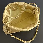 Bottega Veneta Dustbag Notte Lamina Satin Leather Gold - 33x19x8cm - 3