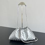 Bottega Veneta Dustbag Notte Lamina Satin Leather Silver - 33x19x8cm - 1