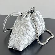 Bottega Veneta Dustbag Notte Lamina Satin Leather Silver - 33x19x8cm - 6