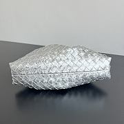 Bottega Veneta Dustbag Notte Lamina Satin Leather Silver - 33x19x8cm - 3