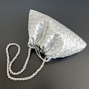Bottega Veneta Dustbag Notte Lamina Satin Leather Silver - 33x19x8cm - 5