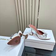 Amina Muaddi Rosie Slipper White Satin 9.5cm - 6