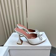 Amina Muaddi Rosie Slipper White Satin 9.5cm - 2