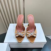 Amina Muaddi Rosie Slipper Gold Satin 9.5cm - 1