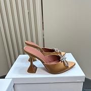 Amina Muaddi Rosie Slipper Gold Satin 9.5cm - 6