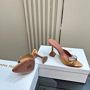 Amina Muaddi Rosie Slipper Gold Satin 9.5cm - 5