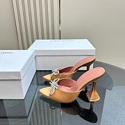 Amina Muaddi Rosie Slipper Gold Satin 9.5cm - 4