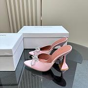 Amina Muaddi Rosie Slipper Pink Satin 9.5cm - 6