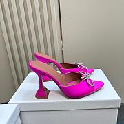 Amina Muaddi Rosie Slipper Fuchsia Satin 9.5cm - 4