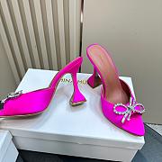 Amina Muaddi Rosie Slipper Fuchsia Satin 9.5cm - 2