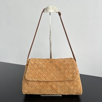 Bottega Veneta Giorno Suede Amber - 33x19x8cm
