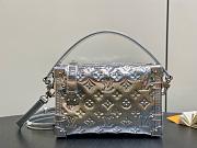 LV Ski Side Trunk MM Monogram Miroir Silver M26223 - 23.5x16x8.5cm - 4