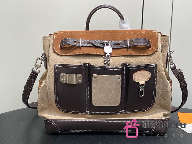 LV Steamer 40 Autres Cuirs Monogram Suede Leather Tan M26019 - 40x42x17cm - 1