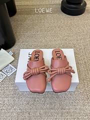 Loewe Flamenco Knot Mule in Lambskin Blush  - 1