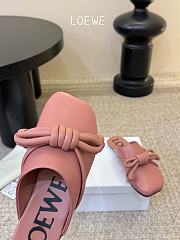 Loewe Flamenco Knot Mule in Lambskin Blush  - 5