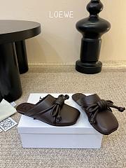 Loewe Flamenco Knot Mule in Lambskin Dark Chestnut - 6