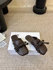 Loewe Flamenco Knot Mule in Lambskin Dark Chestnut - 2