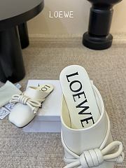 Loewe Flamenco Knot Mule in Lambskin White - 6