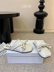 Loewe Flamenco Knot Mule in Lambskin White - 4