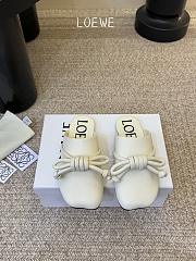 Loewe Flamenco Knot Mule in Lambskin White - 2