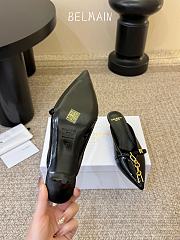 Balmain Sync Patent Leather Mules With Pointed Toe Black 5mm - 4