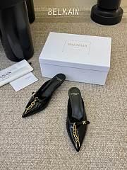 Balmain Sync Patent Leather Mules With Pointed Toe Black 5mm - 3