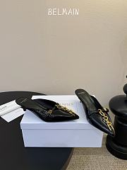 Balmain Sync Patent Leather Mules With Pointed Toe Black 5mm - 2