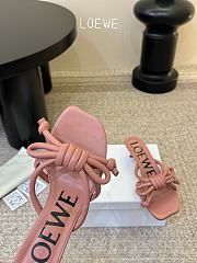 Loewe Flamenco Knot Sandal In Lambskin Blush 4.5cm - 3