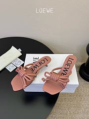 Loewe Flamenco Knot Sandal In Lambskin Blush 4.5cm - 4