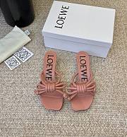 Loewe Flamenco Knot Sandal In Lambskin Blush 4.5cm - 1