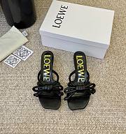 Loewe Flamenco Knot Sandal In Lambskin Black 4.5cm - 1