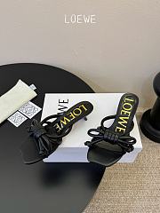 Loewe Flamenco Knot Sandal In Lambskin Black 4.5cm - 4