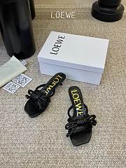 Loewe Flamenco Knot Sandal In Lambskin Black 4.5cm - 3