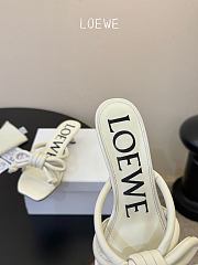 Loewe Flamenco Knot Sandal In Lambskin White 4.5cm - 6