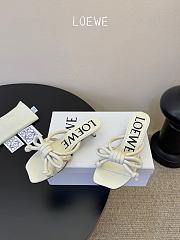 Loewe Flamenco Knot Sandal In Lambskin White 4.5cm - 5