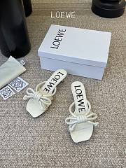 Loewe Flamenco Knot Sandal In Lambskin White 4.5cm - 4